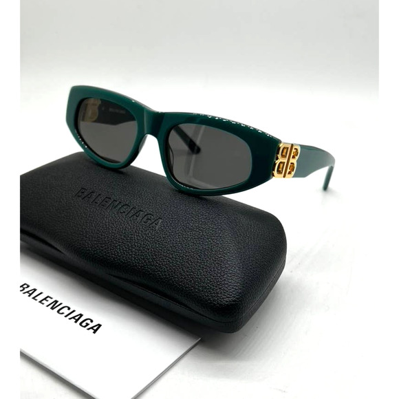 Balenciaga Accessories - NEW Balenciaga BB0095S Green Logo Sunglasses